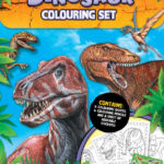 DINOSAUR COLOURING SET
